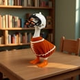 thumbnail image 3 of Desktop Goose Statue Rugby Dress Keychain for Pet Porch Decoration and, 3 of 6
