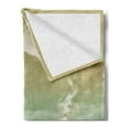 thumbnail image 2 of Landscape Soft Flannel Fleece Throw Blanket, Island Scenery near Ocean Sea with Clouds Puddle Stones Gloomy Air Photo, Cozy Plush for Indoor and Outdoor Use, 70" x 90", Beige Sepia Teal, by Ambesonne, 2 of 5