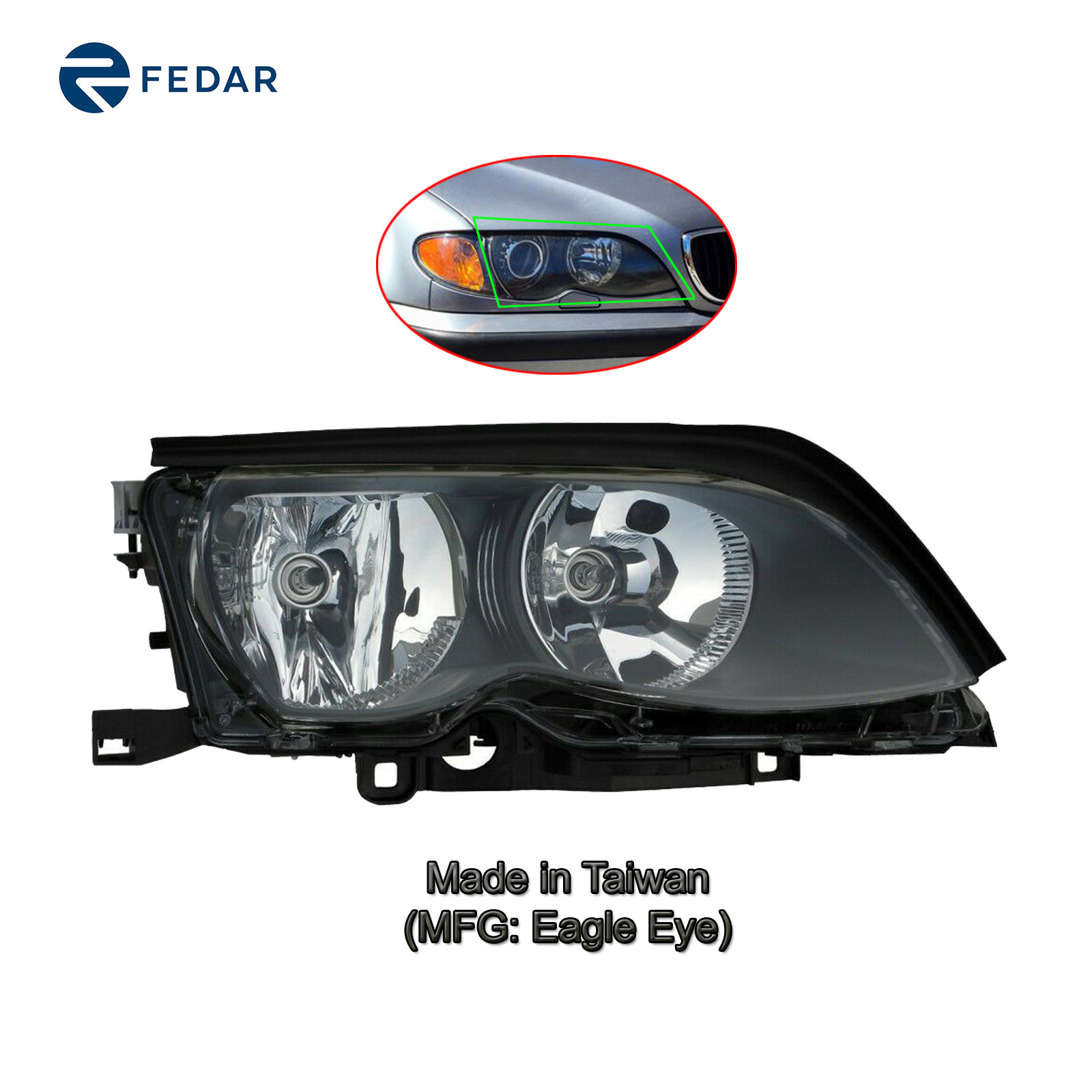 headlight lamp fit 2002 2003 2004 2005 bmw 3 series e46 320i 323i 325i 328i 330i 330xi sedan wagon right walmart com walmart com walmart