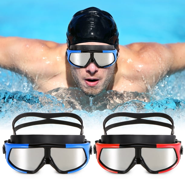 Gafas de natación Y1 con marco grande y revestimiento antiniebla para hombre y mujer - Ideal para buceo y playa - Color negro/rojo electrizante
(Nota: Este título en español de México cumple con