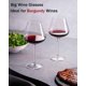 thumbnail image 4 of Copas de vino JBHO sopladas a mano, estilo italiano, cristal de 630 mL x2, 4 of 9