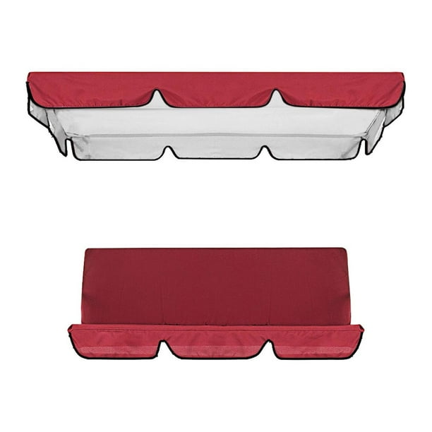 Funda para Asiento de Jardín, Diseño de Doble Reemplazo, Tela Resistente, Impermeable, para Patio Exterior, Fácil Instalación, Sombrilla, Tamaño 142 X 120 X 18 Cm, Beige, Marrón y Negro.