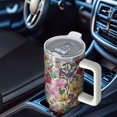 thumbnail image 6 of OBREWU Pioneer Flower Tumbler with Handle and Lid,Pioneer Flower 40oz Double Wall Vacuum Insulated Tumbler,Cups Gift for Women and Men, 6 of 7