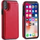 thumbnail image 2 of Funda tipo cartera para iPhone Xs iPhone X con tarjetero, funda de piel sintética de primera calidad con ranuras para tarjetas, cierre magnético doble y cubierta duradera a prueba de golpes (azul), 2 of 7