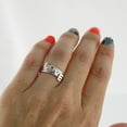 thumbnail image 2 of Sterling Silver Letter M Stacking Ring Band, Sizes 5, 6, 7, 8, 9, 10 (10), 2 of 10
