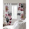 thumbnail image 4 of 4th of July Blackout Curtains for Bedroom Living Room Darkening Curtains 84 Inch Length 2 Panels Set Red White Spring Floral Daisy Independence Day Window Curtain Window Treatment Drapes 52"x84", 4 of 9