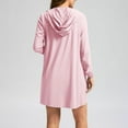 thumbnail image 6 of Atogsazn Women's Swim Cover Up Sun Protection Hoodie Long Jackets Lightweight Beach Cover Ups for Women Pink S, 6 of 9
