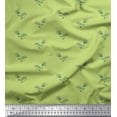 thumbnail image 1 of Soimoi Green Poly Georgette Fabric Artistic Bud Floral Printed Craft Fabric by the Yard 42 Inch Wide, 1 of 6