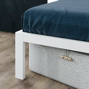 Zinus Mia 14 White Metal Platform Bed Frame, Queen