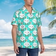 thumbnail image 3 of Fuzoiu Strong Goose Print Hawaiian Shirt for Men, Summer Beach Casual Short Sleeve Button Down Shirts, Men’s Beach Summer Shirts with Pocket,Medium, 3 of 7