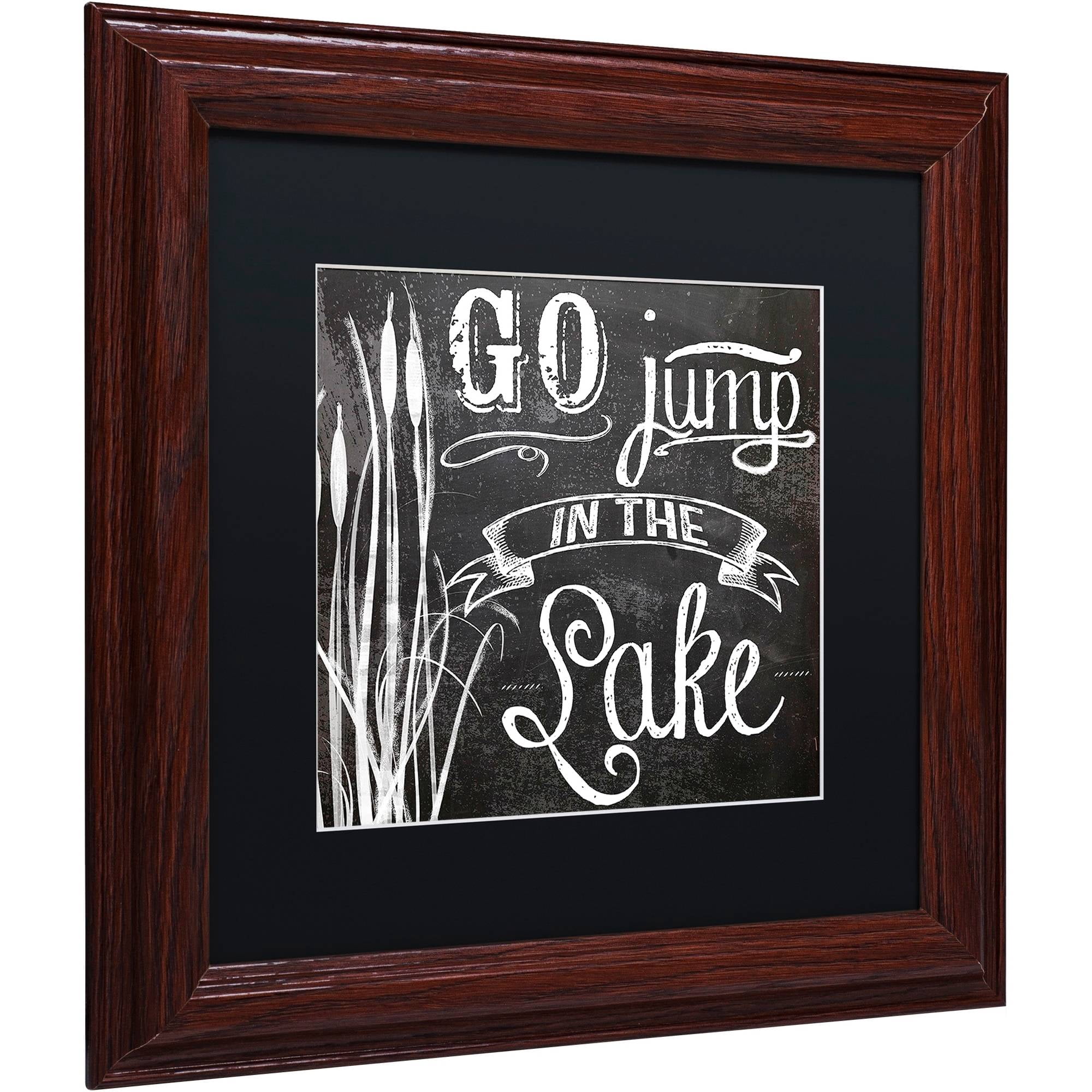 Trademark Fine Art "Lake House V" Canvas Art by Color Bakery Black Matte, Wood Frame