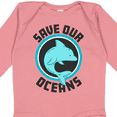thumbnail image 4 of Inktastic Save our Oceans with Dolphin Boys or Girls Long Sleeve Baby Bodysuit, 4 of 5