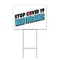 thumbnail image 1 of Stop Virus Wash Hands (18" x 24") Yard Sign, Includes Metal Step Stake, 1 of 6