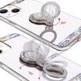 thumbnail image 6 of Compatible with iPhone 15 Makeup Mirror Case Bling Diamond Glitter Rhinestone with Ring Holder Stand Kickstand Loopy Grip Cute for Girls Women Case Silver, 6 of 12