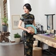 thumbnail image 1 of Disfraz cheongsam crisantemo cheongsam C0136 Diseño versátil, 1 of 6