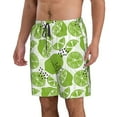 thumbnail image 2 of Balery Green Various Lemons Traje de Baño Estilo Hawaiano para Hombre, Shorts de Secado Rápido con Bolsillos-Large, 2 of 6