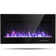 thumbnail image 1 of Electric Fireplace Insert 40-Inch Wide, 750W/1500W Wall Recessed and Mounted Fireplace with Remote Control, 9 Flame Colors, 5 Brightness Settings, 8 H Timer, Fireplace Heater for Indoor Use, 1 of 8
