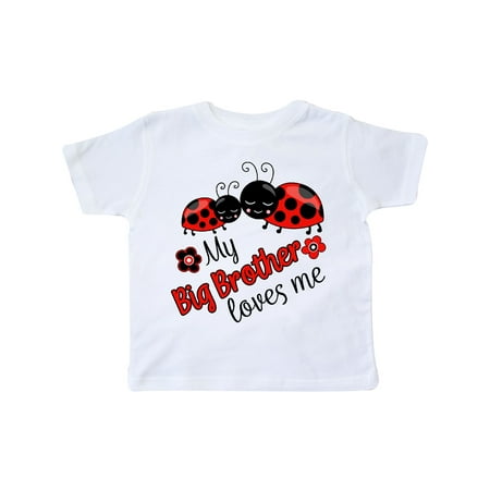 

Inktastic My Big Brother Loves Me with Cute Ladybugs Gift Toddler Boy or Toddler Girl T-Shirt