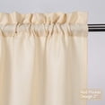 thumbnail image 4 of Curtain Valance,Waffle WeaveWindow Valance for Bathroom,Rod Pocket Tailored Kitchen Valance Curtain Cafe Curtains - 60" x 15", White, One Panel, 4 of 9