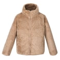 thumbnail image 4 of KAUOD Girls Full Zipper Mock Neck Jackets Fleece Soft Christmas Winter Coats Kids Long Sleeve Warm Plush Outwear with Pockets, 4 of 4