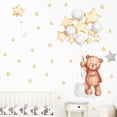thumbnail image 2 of Nursery Wall Sticker Cute Teddy Bear Balloons Stars Wall Decor Removable Decal, 2 of 5