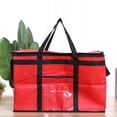thumbnail image 4 of XTfwl Extra Large Foldable, Insulated Nonwovens Refrigerated Bag, Can Keep Food Hot And Cold, Ideal Choice For Catering And Grocery Transportation, Red, 1-Piece, 4 of 6