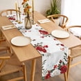 thumbnail image 3 of Red Green Valentine's Day Table Runner - 120 Inch Long, Kitchen Dining Table Runner Dresser Scarves, Summer Botanical Floral Farmhouse Farmhouse Decor for Coffee Tables Wedding Party Banquet, 3 of 8