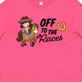thumbnail image 4 of Inktastic Off To The Races with Cowgirl on Horse Youth T-Shirt, 4 of 5