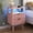 Pink, variant on Nightstand with Station and Lights,Modern Bedside Table with 2 Storage Drawer and Open Shelf, for and Small Spaces,Night Stand with Solid ,Walnut Brown