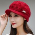thumbnail image 5 of Dengjunhu Women's Winter Warm Hat Crochet Slouchy Beanie Knitted Caps with Visor, 5 of 7
