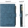 thumbnail image 4 of RFID Blocking Leather Passport Wallet Cover Case with Pen and Card Slots Travel Wallet for Women/Men Travel  Haves Accessories, 4 of 7