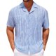 thumbnail image 1 of Blusa y camisa de manga corta con cuello vuelto Camisa de verano de color liso de manga corta para hombre Camisa holgada de media manga que no necesita planchado Top/camisa de manga corta con solapa T, 1 of 5