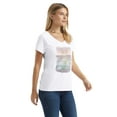 thumbnail image 3 of Hanes Women's Short-Sleeve V-Neck Graphic T-Shirt, 3 of 5