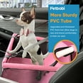 thumbnail image 5 of Petbobi Dog Car Booster Seat for Cat Holiday Gift Pet Bag Portable and Breathable with Seat Belt with Clip on Leash and Storage Pocket, Pink, 5 of 7
