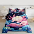 thumbnail image 2 of Castle Fairy Cartoon Axolotl Salamander 3 Pieces Queen Comforter Set for Kids Children,Starry Sky Ultra Soft Bedding Sets,Cartoon Animal Wildlife Bedding Comforter Set Breathable, 2 of 8