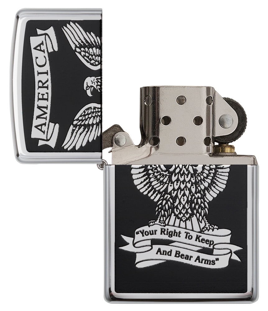 Zippo Street Chrome Eagle Windproof Pocket Lighter