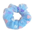 thumbnail image 5 of Eoperou Women Hair Ring High Elasticity Shiny Heart Print Color Matching Mesh Double Layers Anti-slip Stretch Girls Scrunchy Ponytail Holder Hair Rubber Band Hair Rope Hair Accessories, 5 of 8