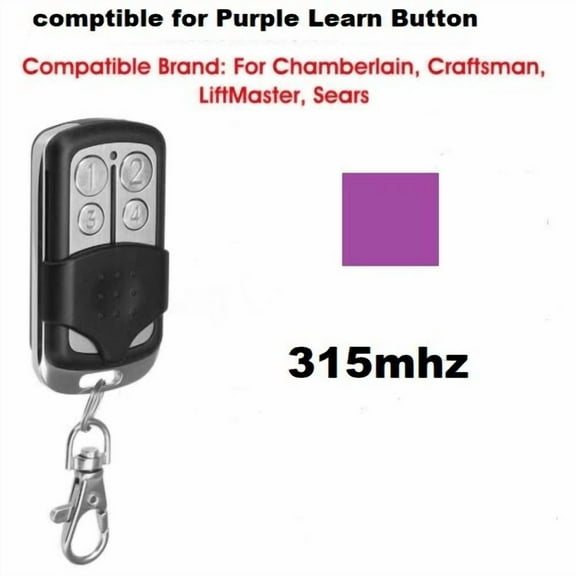 Liftmaster Craftsman Garage Door Opener Mini Remote Part For Purple Learn Button