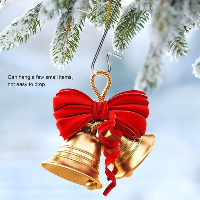 100Pcs Christmas Ornament Hooks, Multi Purpose Metal S Shape Hooks Christmas Tree Holder Decoration Accessory, S Shaped Christmas Tree Ornament Hanger for Hanging Decorations