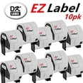 thumbnail image 1 of 10 Rolls EZlabel Brother DK1202 Compatible White 2.4" x 3.9" (62mm x 100mm) label (300 Labels/Roll) with Cartridge, 1 of 1