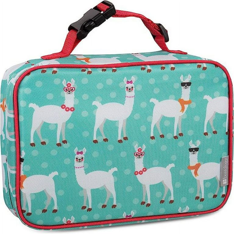 Insulated Durable Lunch Bag - Reusable Meal Tote with Handle and Pockets (Llama)