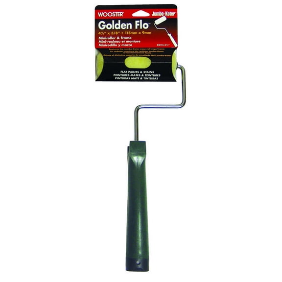 96-Pack of 4-1/2” Wooster RR115 Jumbo-Koter Golden Flo Mini-Roller Cover with Frame