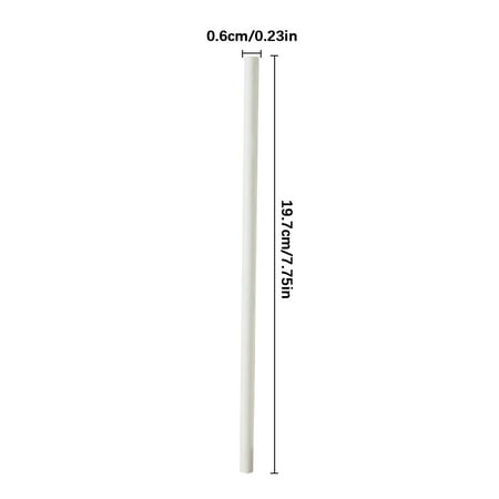 

New Pure White Degradable Disposable Paper Straw(50PC)