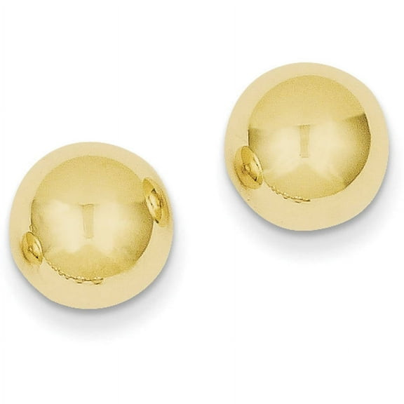 Primal Gold 14 Karat Yellow Gold 10mm Ball Post Earrings