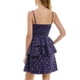 thumbnail image 2 of City Studio Womens Textured Floral Tiered Fit & Flare Dress, navy, Juniors, M, 2 of 2