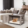 thumbnail image 3 of Caja de arena para gatos Homhedy Greige, muebles de madera, 3 of 9