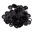 thumbnail image 1 of 50 juegos de ojales metálicos con arandelas negras para cuero, zapatos y cuentas. Negro, 1 of 6