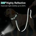 thumbnail image 3 of 6FT Reflective Nylon Dog Leash with Soft Padded Handle for Walking, Running and Training, Supports Small Medium and Large Dogs (Turquoise, 3/4Inch Wide), 3 of 6