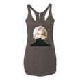 thumbnail image 2 of Wild Bobby, Hip Marilyn Monroe Portrait Classic Beauty Pose, Famous People, Women Tri-Blend Racerback Tank Top, Brown, Small, 2 of 4