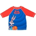 thumbnail image 2 of SPACE JAM Looney Tunes Bugs Bunny Sylvester Little Boys Pullover Rash Guard and Swim Trunks Outfit Set Toddler to Big Kid, 2 of 5